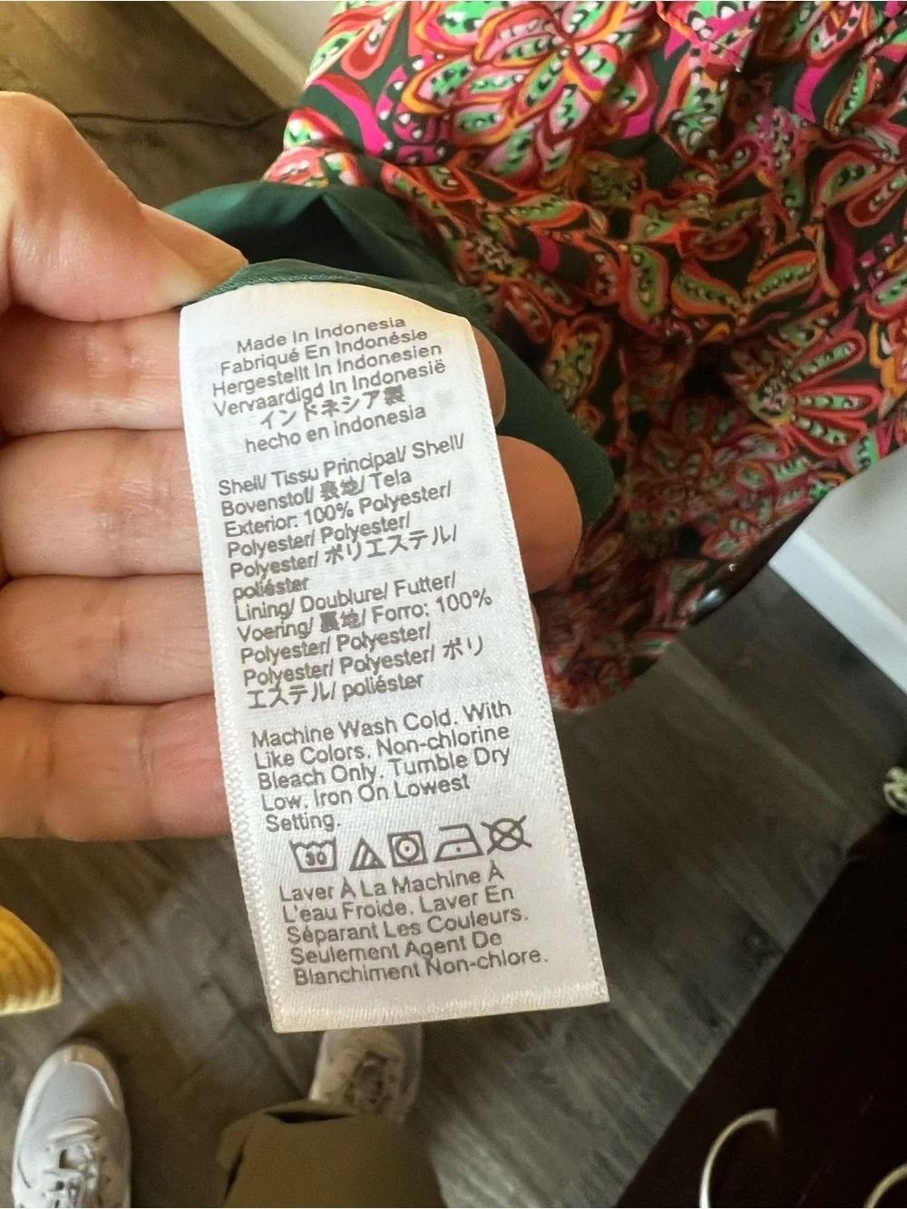 J. Crew Pink/ Green V- Ruffled Neck Mini Dress Size 6.